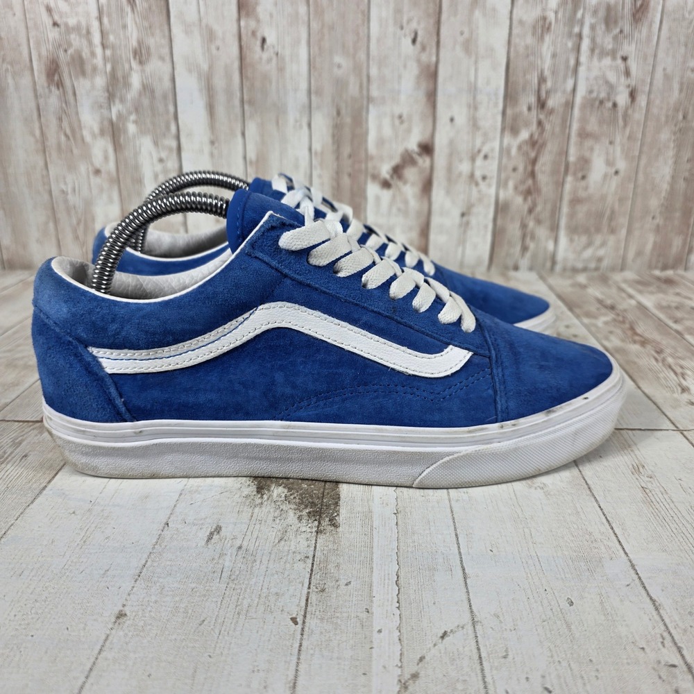 Vans Old Skool Blue Suede Low Top Skate Sneakers Women 9.5 Men 8 721356
